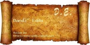 Danó Edda névjegykártya